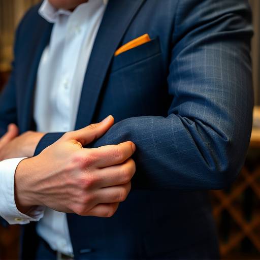 A tailor adjusting the sleeve of a made-to-measure suit.