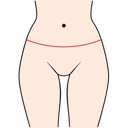 Diagram illustrating hip circumference measurement