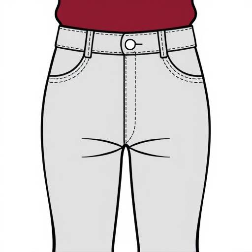 Diagram illustrating inseam measurement for trousers